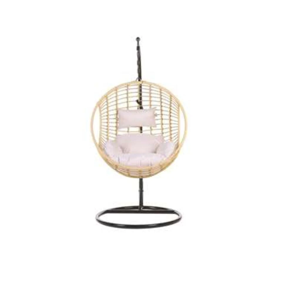 Beliani Hangstoel ASPIO - Beige Pe Rotan - Image 3