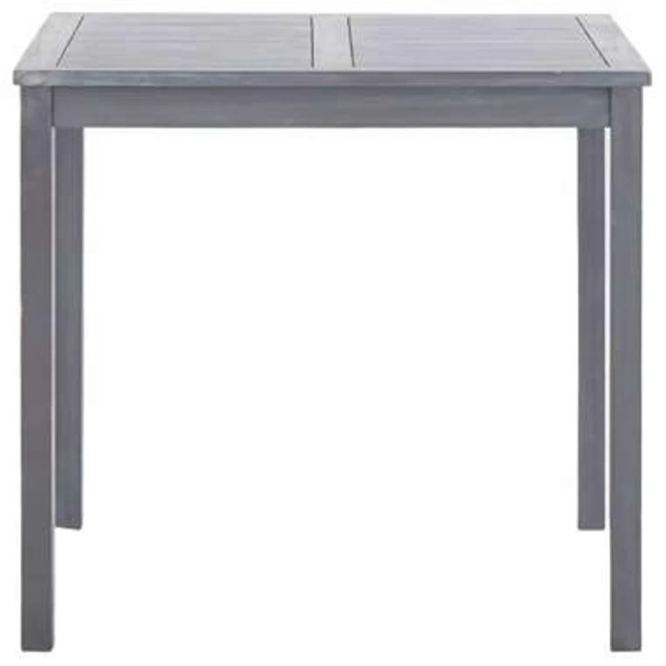 VidaXL Tuintafel 80x80x74 Cm Massief Acaciahout Grijs - Image 3