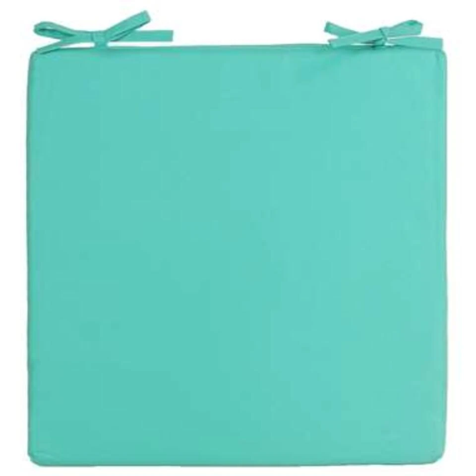 Anna's Collection Stoelkussen - Aqua Groen - Binnen En Buiten - 40 Cm