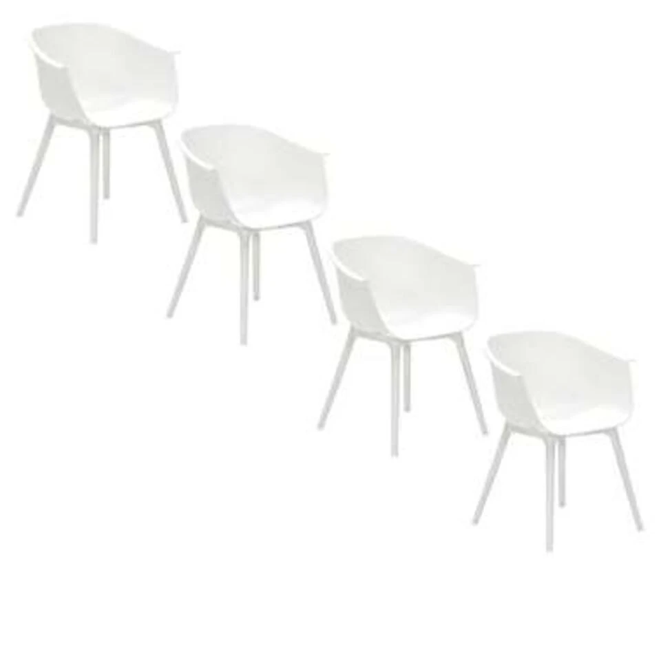 Garden Impressions Lexy Tuinstoel Wit - 4 Stuks