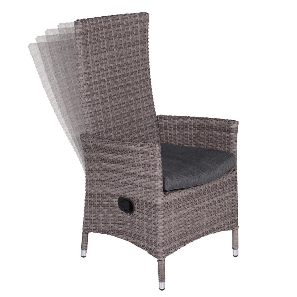 Garden Impressions Nice Verstelbare Tuinstoel Grijs - 2 Stuks - Image 2