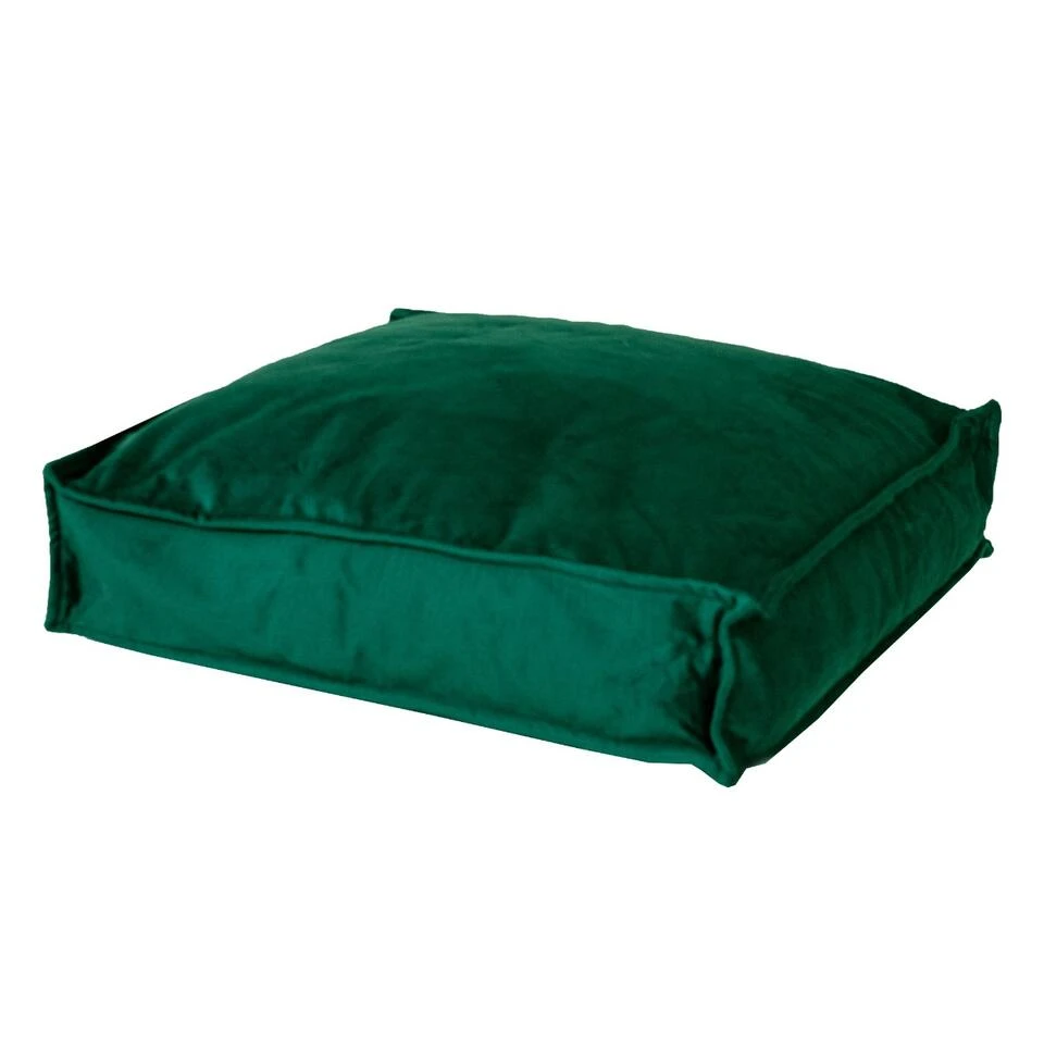 2L Home & Garden Loungekussen Velvet Donkergroen - 60 X 60cm - Image 2