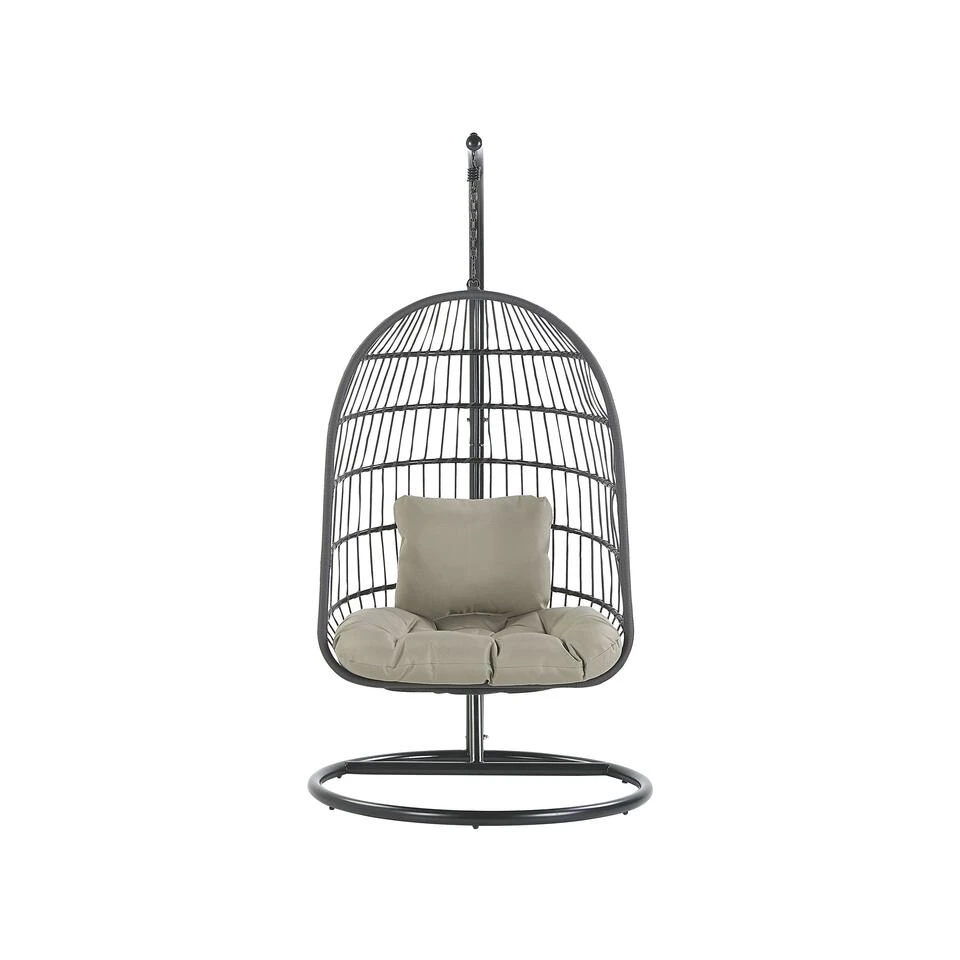 Beliani Hangstoel ALLERA - Zwart Polyester - Image 4