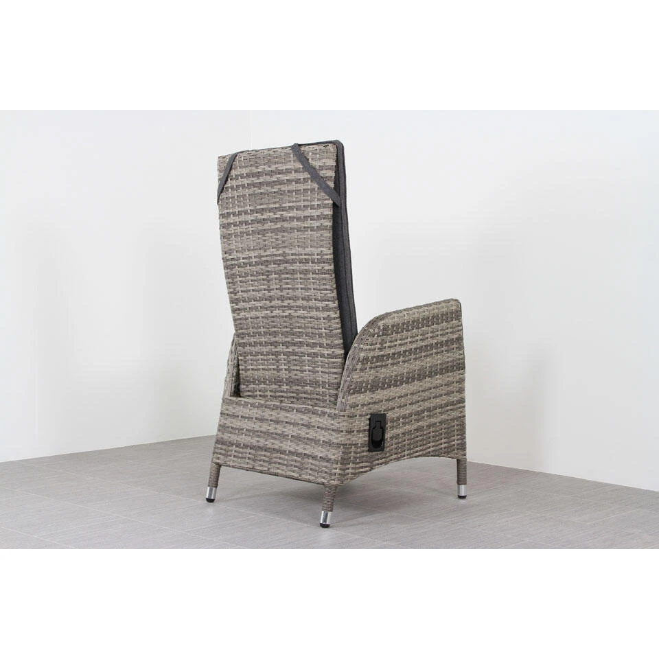 VDG Manhattan Wicker Verstelbare Tuinstoel - Dubbel Light Grey - Image 4