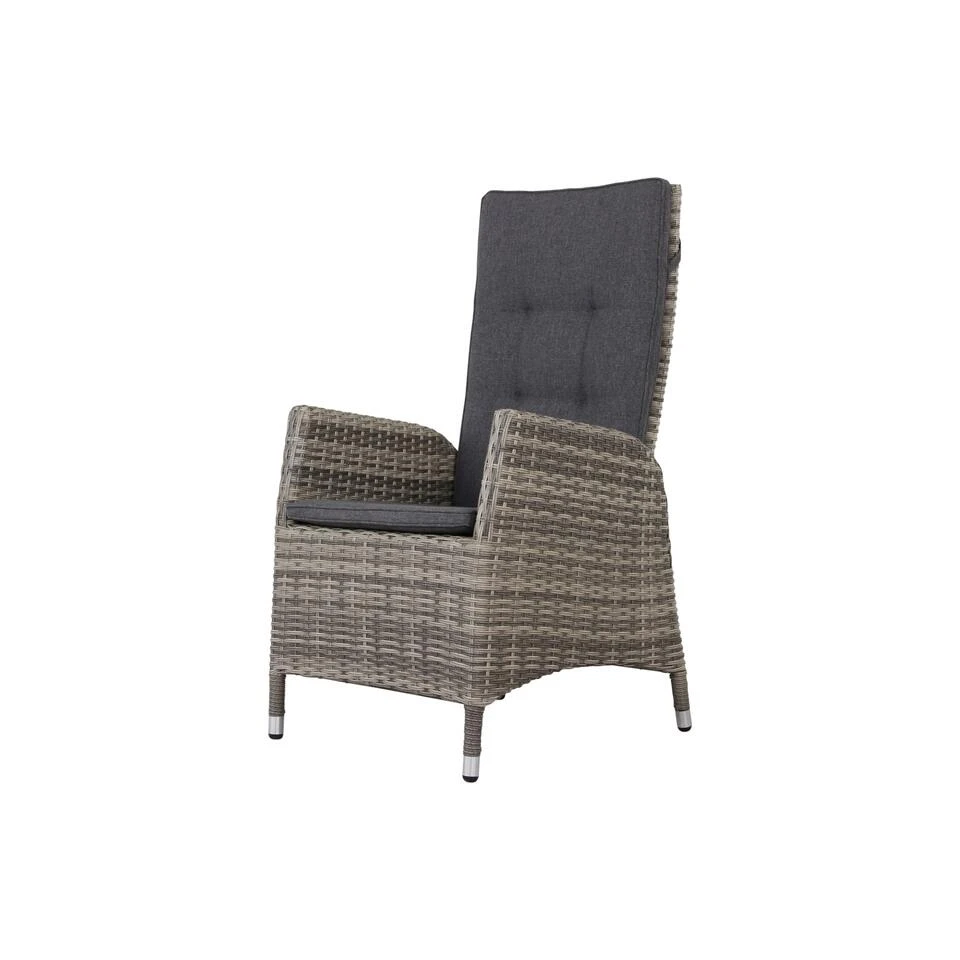 VDG Manhattan Wicker Verstelbare Tuinstoel - Dubbel Light Grey