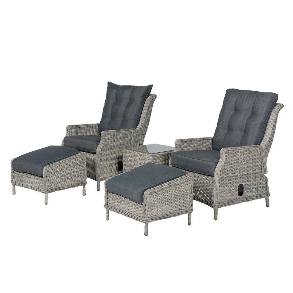 Garden Impressions Santa Rosa Tuinstoel + Voetenbank+bijzettafel - Image 2