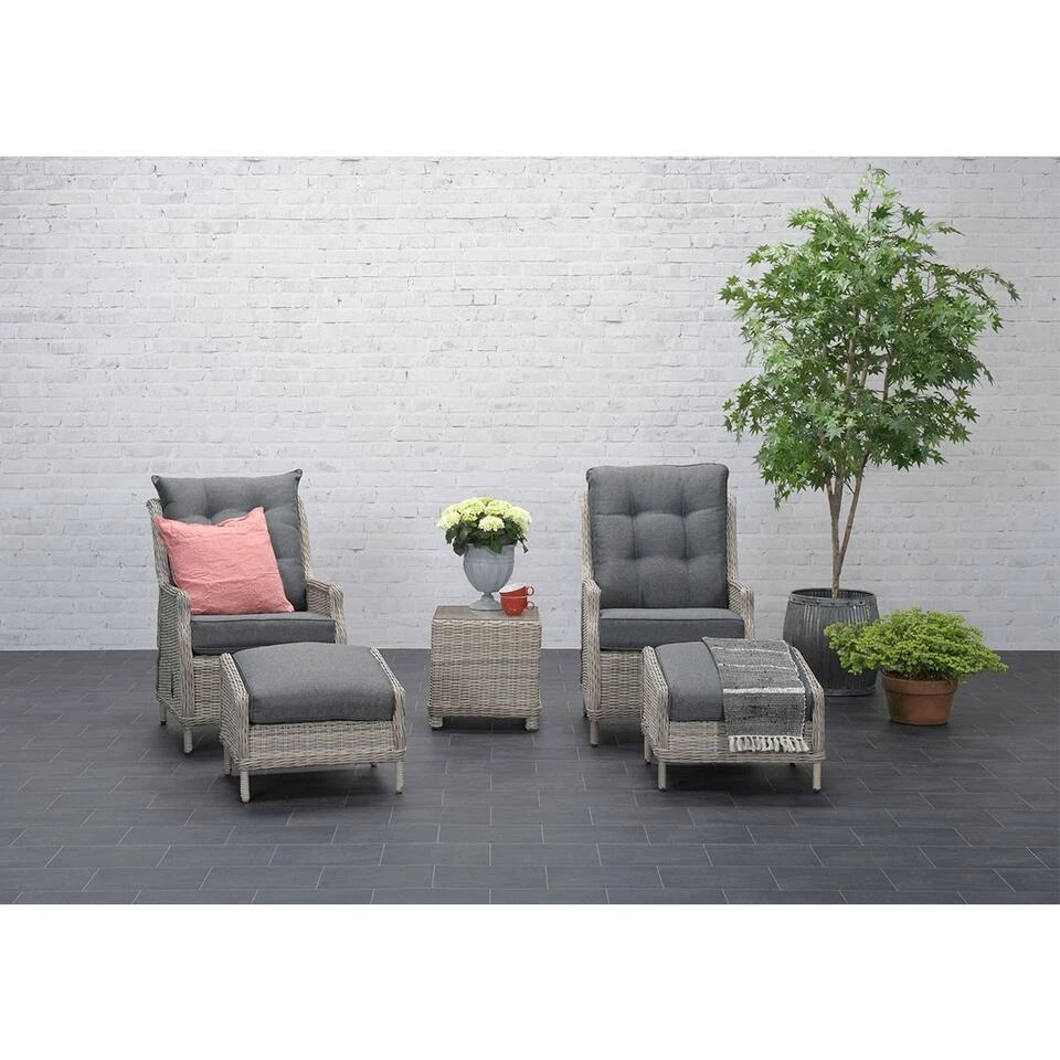 Garden Impressions Santa Rosa Tuinstoel + Voetenbank+bijzettafel - Image 3