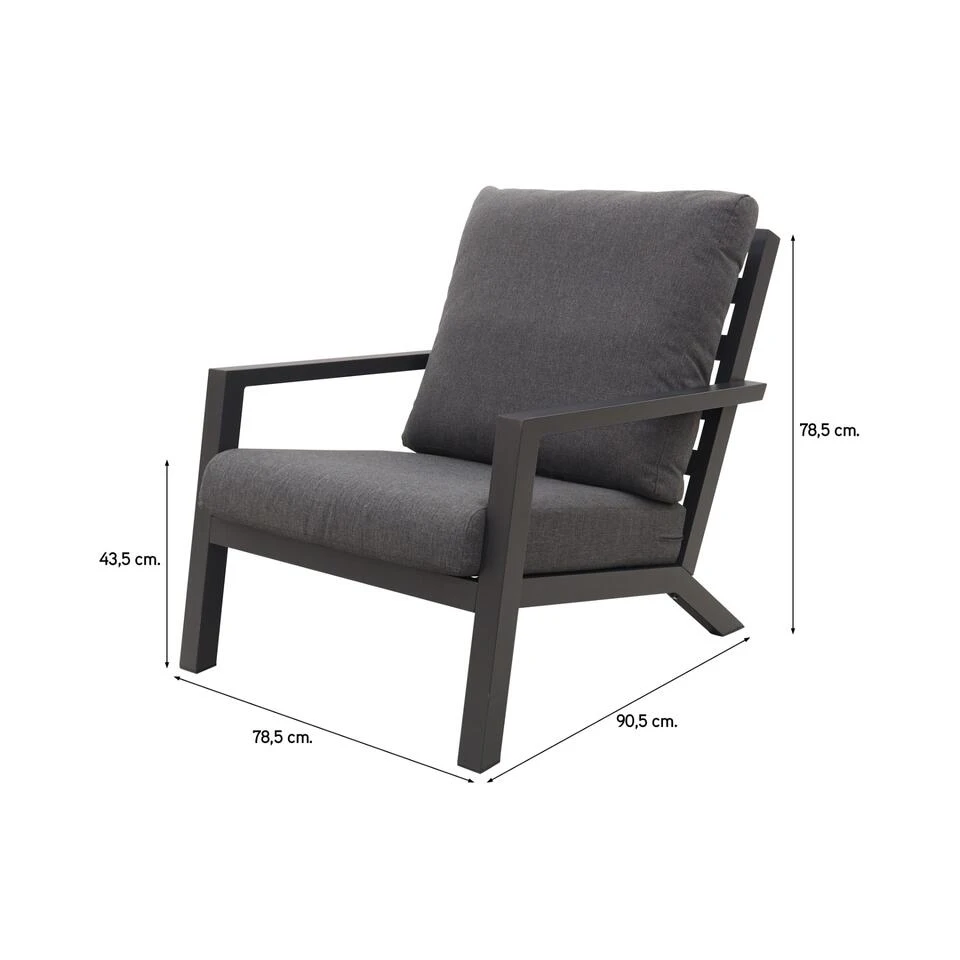 VDG Atlanta Loungestoel - Antraciet - Image 2