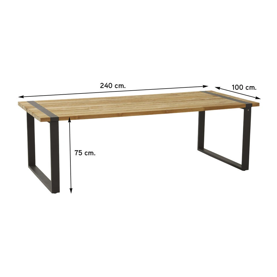 Taste Alto Tuintafel - Teak Hout - 240x100 Cm - Image 2