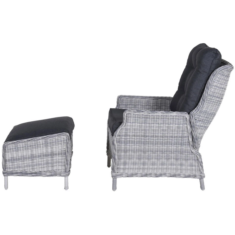 Garden Impressions Santa Rosa Tuinstoel + Voetenbank - L. Grijs - Image 4