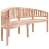 VidaXL Bankje Banaanvormig 200 Cm Massief Teakhout