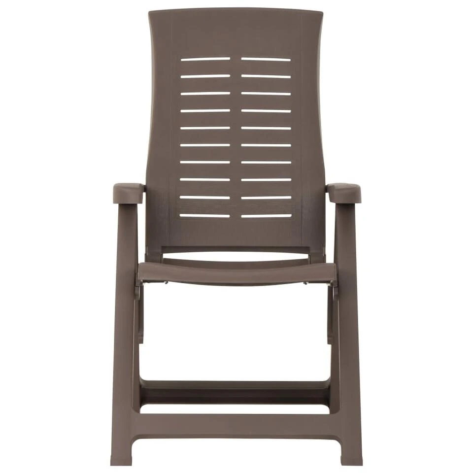 VidaXL Tuinstoelen 2 St Verstelbaar Kunststof Mokka - Image 3