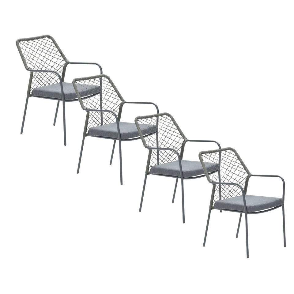 Garden Impressions Ross Tuinstoel Mosgroen - 4 Stuks