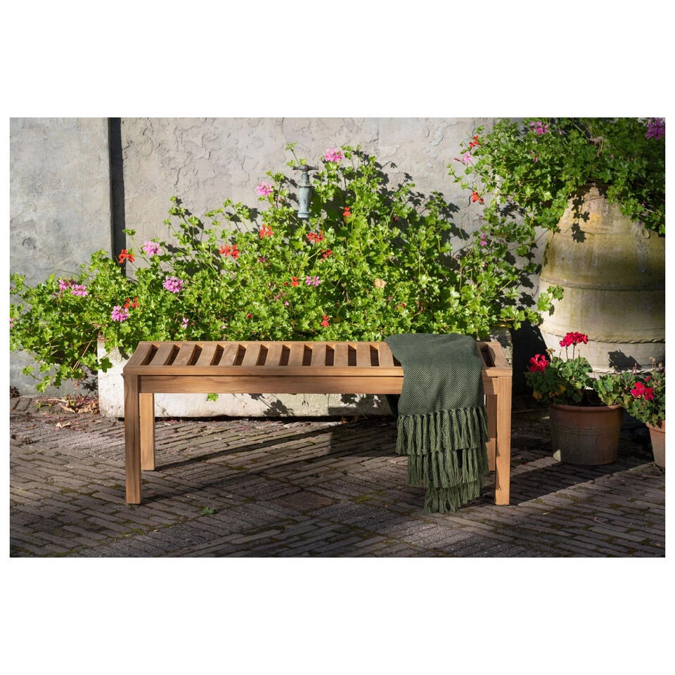 Exotan 2-Zits Tuinbankje Comfort - Teak - Naturel - 44x120x45 - Image 3