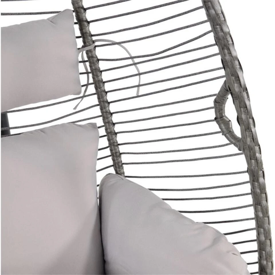Rope Hangstoel - Wicker - Grijs - Image 4