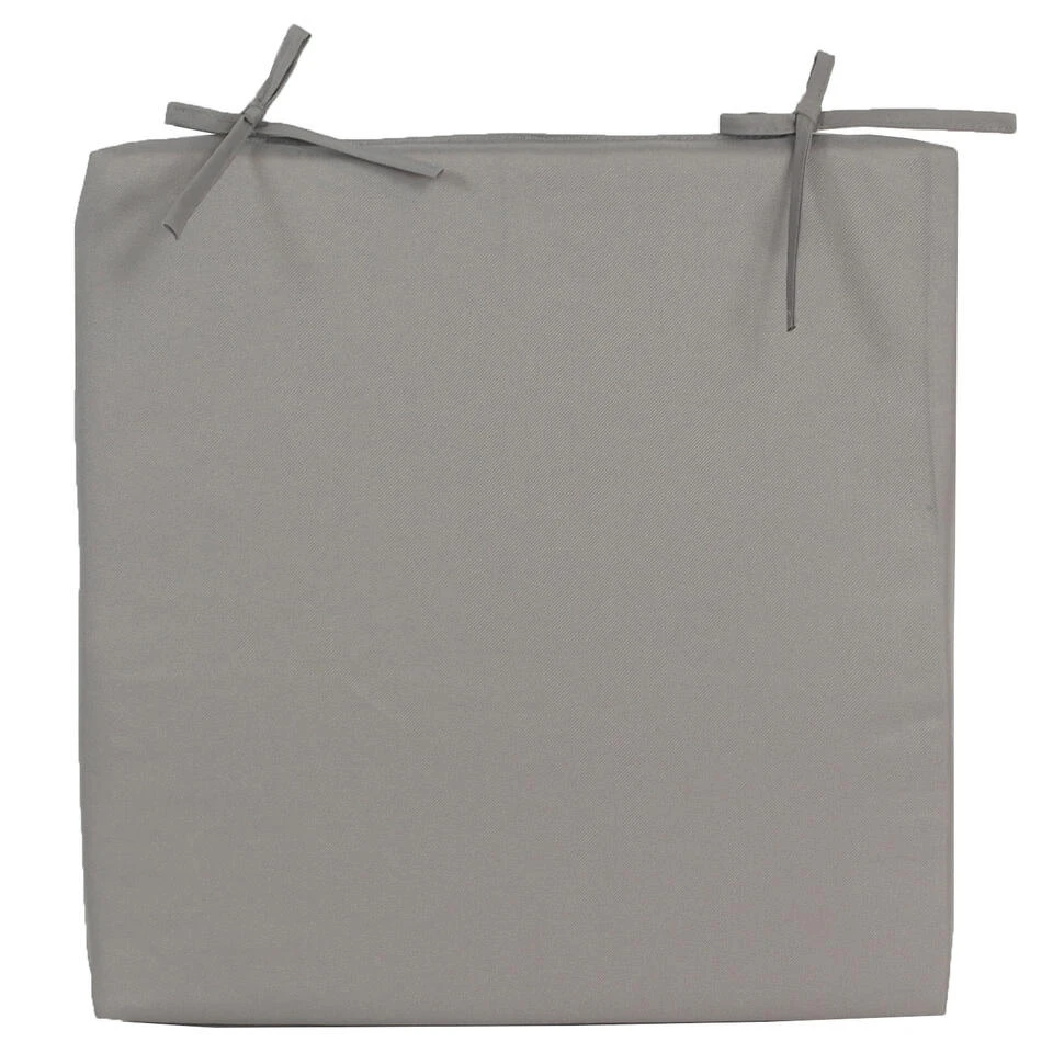 Anna's Collection Bank-sier Kussen - Grijs - 40 X 40 Cm