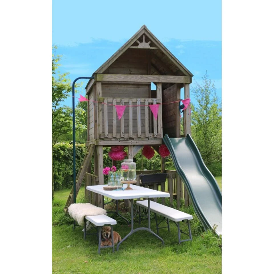 ERRO Vouwtafel - Inklapbare Tafel - 180x74cm - Wit - Image 4