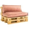 2L Home & Garden Palletkussen Velvet Oud Roze - 120 X 40cm
