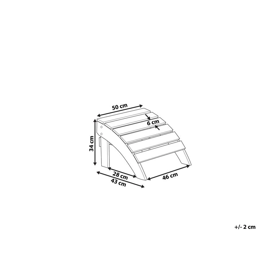 Beliani Voetenbankje ADIRONDACK - Rood Kunsthout - Image 3
