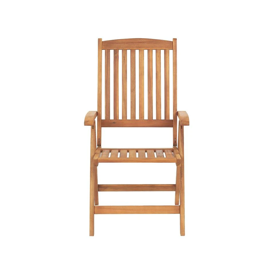 Beliani Inklapbare Tuinmeubels JAVA - Lichte Houtkleur Acaciahout - Image 4