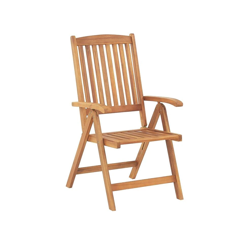 Beliani Inklapbare Tuinmeubels JAVA - Lichte Houtkleur Acaciahout - Image 3