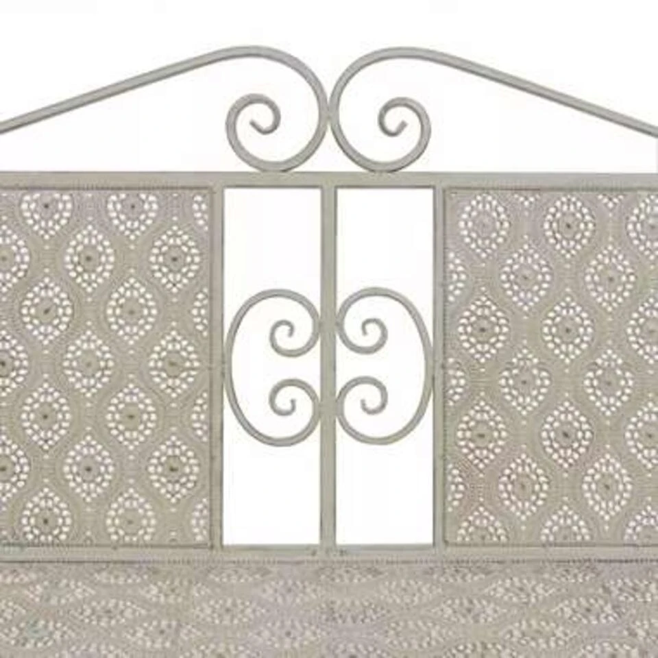 VidaXL Tuinbank 115 Cm Staal Grijs - Image 4