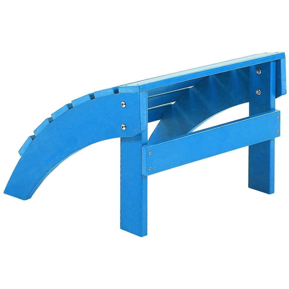 Beliani Voetenbankje ADIRONDACK - Blauw Kunsthout - Image 4