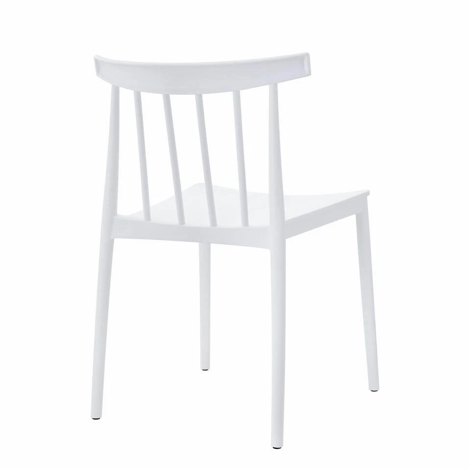 Giga Meubel Tuinstoelen Stapelbaar - Wit - Kunststof - Set Van 2 - Image 4