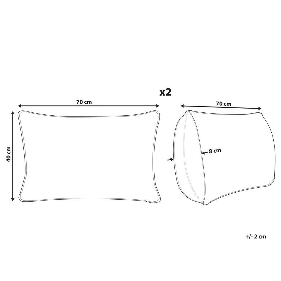 Beliani Buitenkussen KALAMOS - Groen Polyester - Image 3
