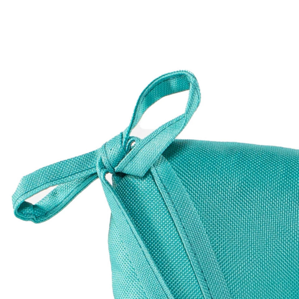 Anna's Collection Stoelkussen - Turquoise Blauw- 38 X 38 Cm - Image 2