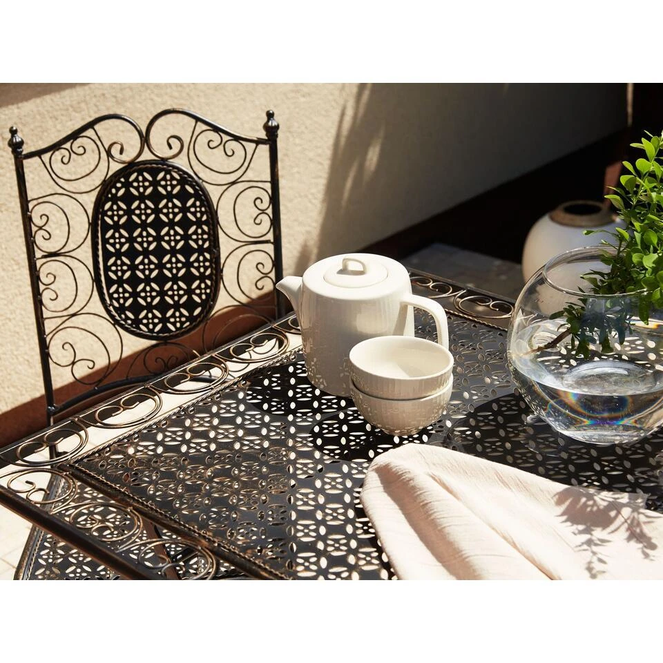 Beliani Inklapbare Tafel BORMIO - Zwart Ijzer - Image 4